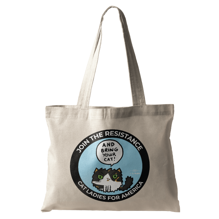 And Bring Your Cat! (Natural Canvas Tote)
