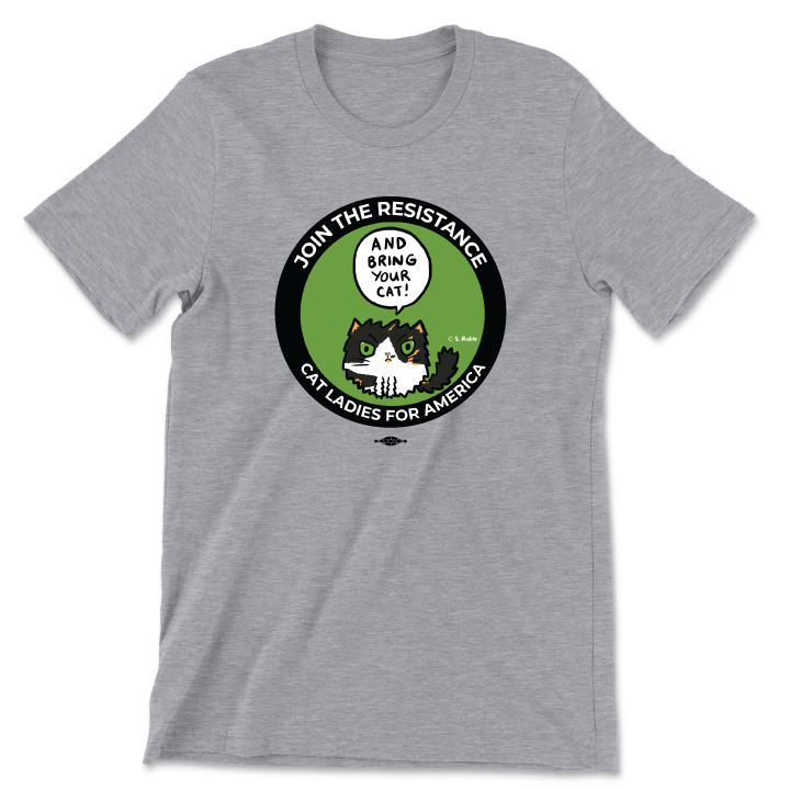 And Bring Your Cat! (Unisex Heather Gray Tee)