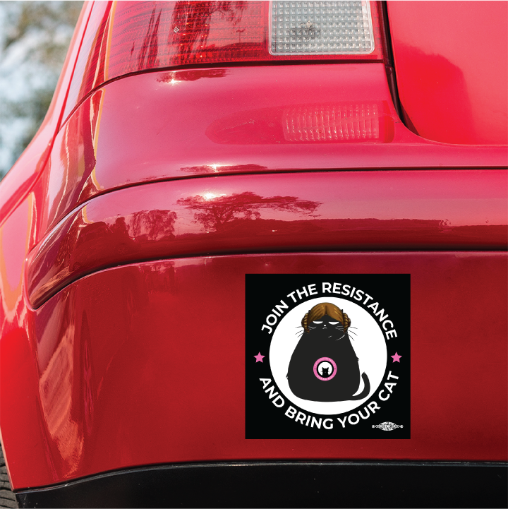 Space Buns Cat (4-inch x 4-inch Bumper Magnet)