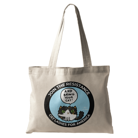 And Bring Your Cat! (Natural Canvas Tote)