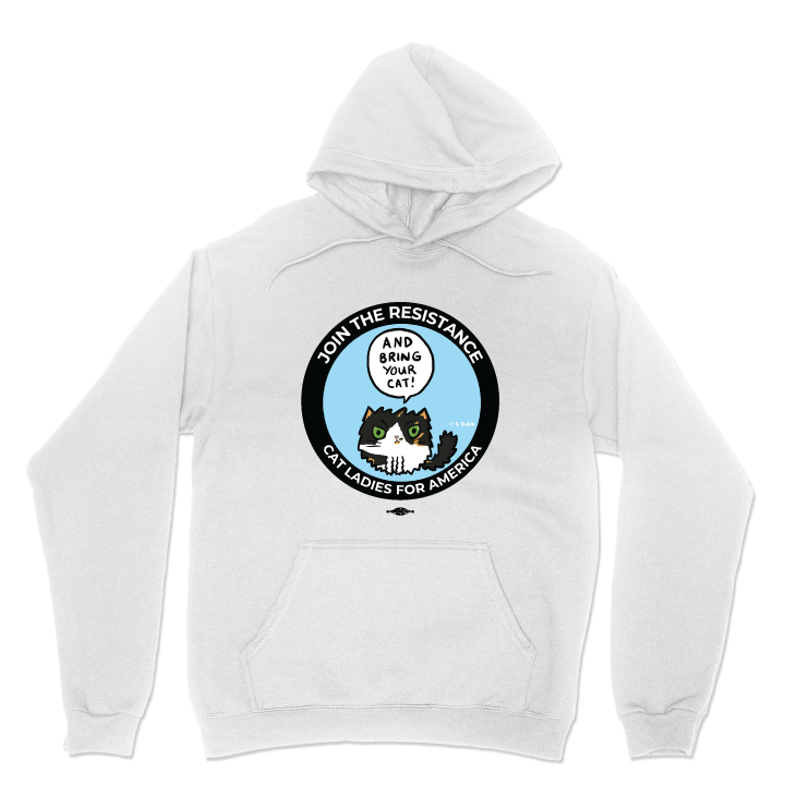And Bring Your Cat! (White Pullover Hoodie)
