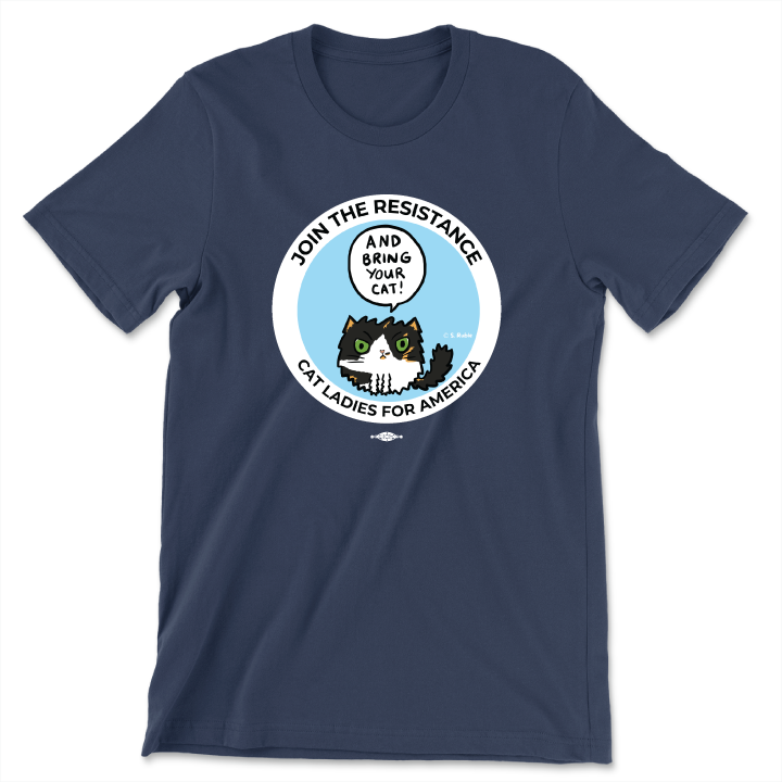 And Bring Your Cat! (Unisex Navy Tee)