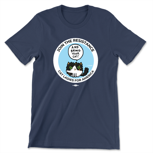 And Bring Your Cat! (Unisex Navy Tee)