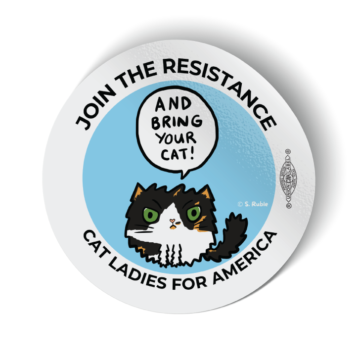 And Bring Your Cat! (3.5" x 3.5" Vinyl Sticker -- Combo Pack of Two!)
