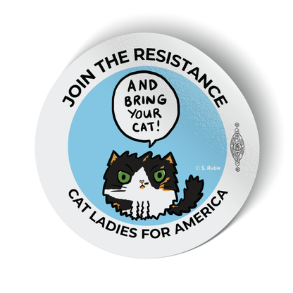 And Bring Your Cat! (3.5" x 3.5" Vinyl Sticker -- Combo Pack of Two!)