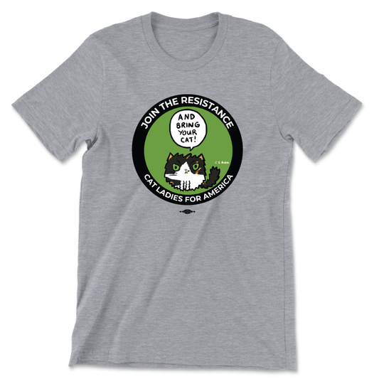 And Bring Your Cat! (Unisex Heather Gray Tee)
