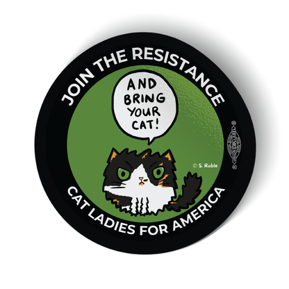 And Bring Your Cat! (3.5" x 3.5" Vinyl Sticker -- Combo Pack of Two!)