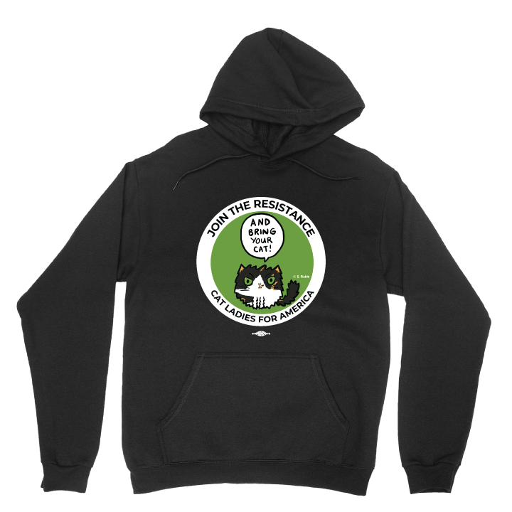 And Bring Your Cat! (Black Pullover Hoodie)