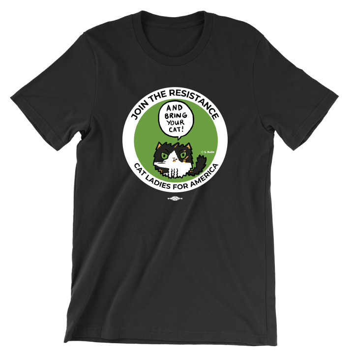 And Bring Your Cat! (Unisex Black Tee)