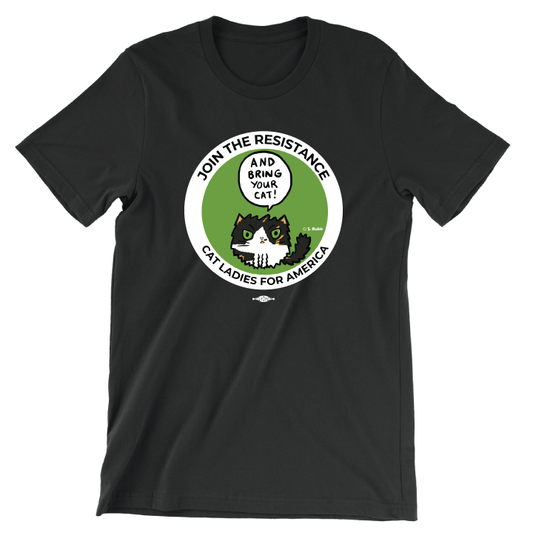 And Bring Your Cat! (Unisex Black Tee)