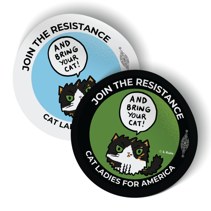 And Bring Your Cat! (3.5" x 3.5" Vinyl Sticker -- Combo Pack of Two!)