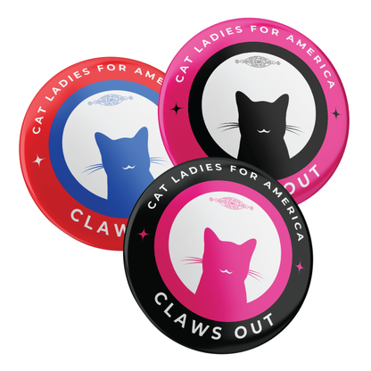 Claws Out (2.25" Pin-Back Button -- Combo Pack Of Three!)
