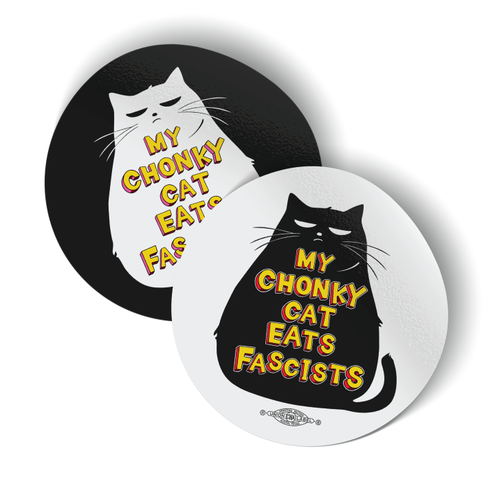 My Chonky Cat (3.5" x 3.5" Vinyl Sticker -- Combo Pack of Two!)