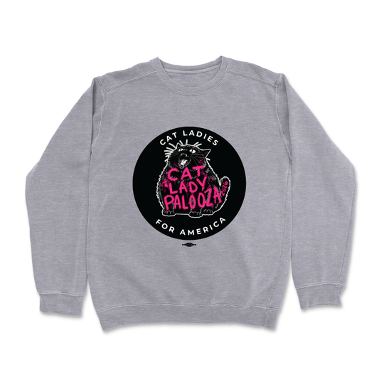 Cat Lady Palooza - Black (Dark Ash Crewneck Sweater)