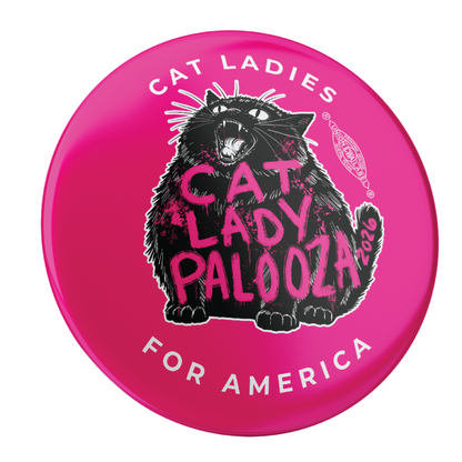 Cat Lady Palooza Set (2.25" Pin-Back Button -- Combo Pack Of Three!)