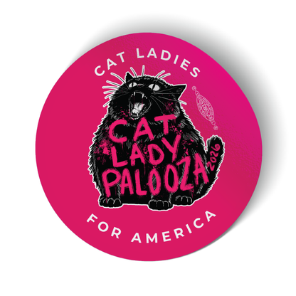 Cat Lady Palooza Set (3.5" x 3.5" Vinyl Sticker -- Combo Pack of Three!)