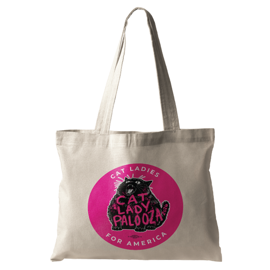 Cat Lady Palooza - Pink (Natural Canvas Tote)