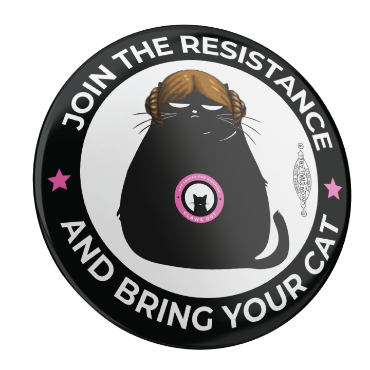 Space Buns Cat (2.25" Pin-Back Button -- Combo Pack Of Two!)